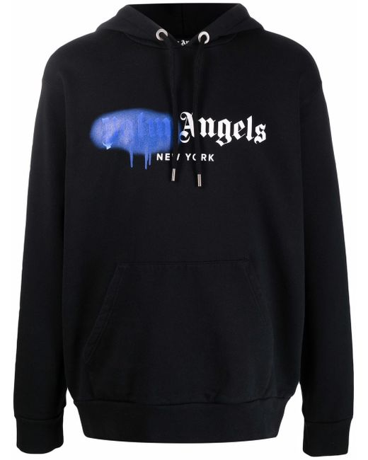 Palm Angels Sprayed logo-print hoodie
