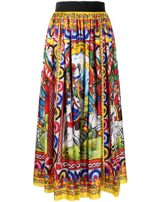 Dolce & Gabbana Carretto print midi skirt