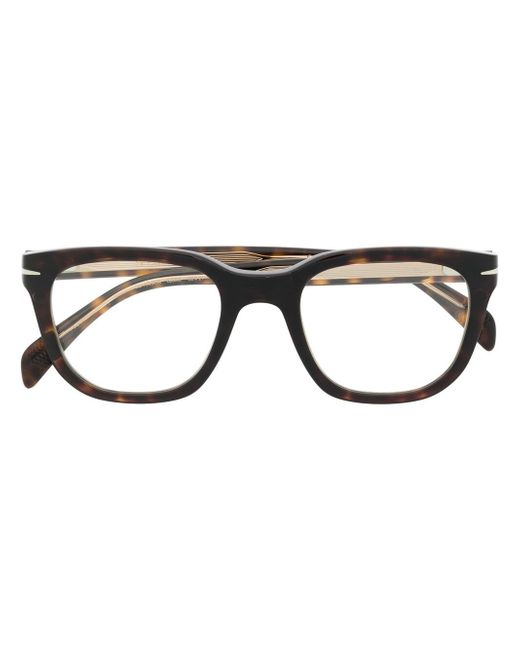 David Beckham Eyewear tortoiseshell clip-on lens glasses