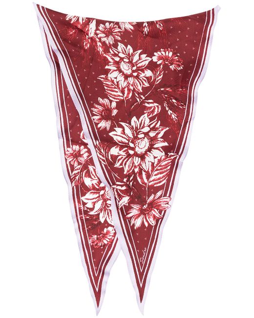 Sandro floral-print silk scarf