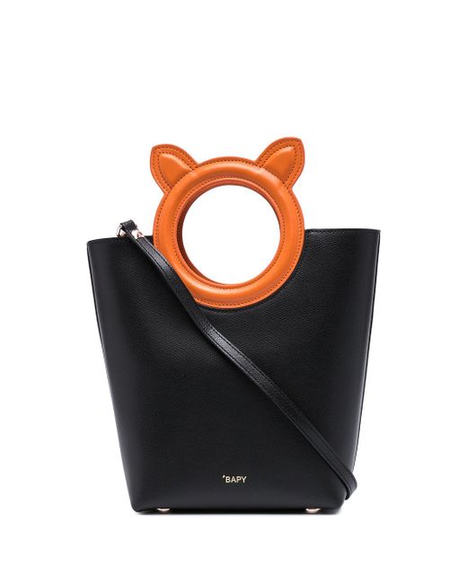 Bapy By *A Bathing Ape® BAPY BY A BATHING APE hoop handle leather tote bag