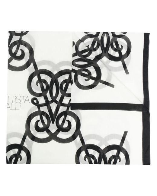Giambattista Valli logo-print cotton scarf