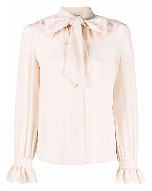Saint Laurent pussy-bow silk blouse