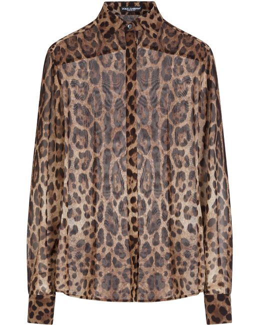 Dolce & Gabbana leopard print blouse