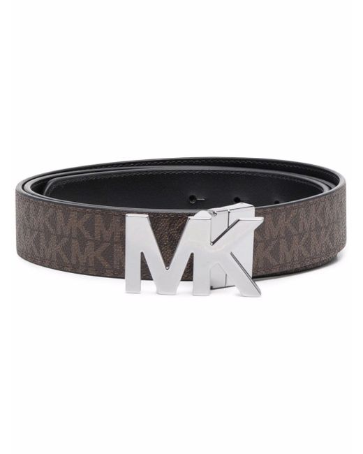 Michael Kors logo-print leather belt