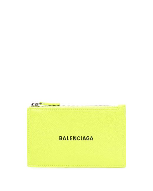 Balenciaga logo-print zip-up cardholder