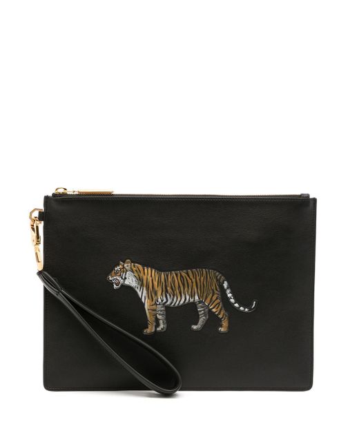 Stefano Ricci painted-tiger clutch bag
