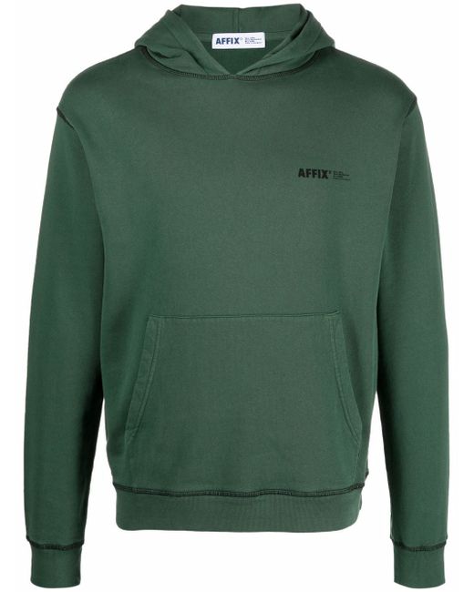 Affix logo-print cotton hoodie