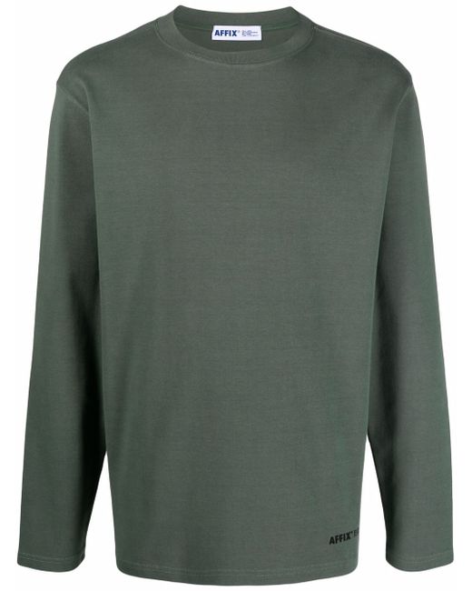 Affix long-sleeve cotton-blend sweatshirt