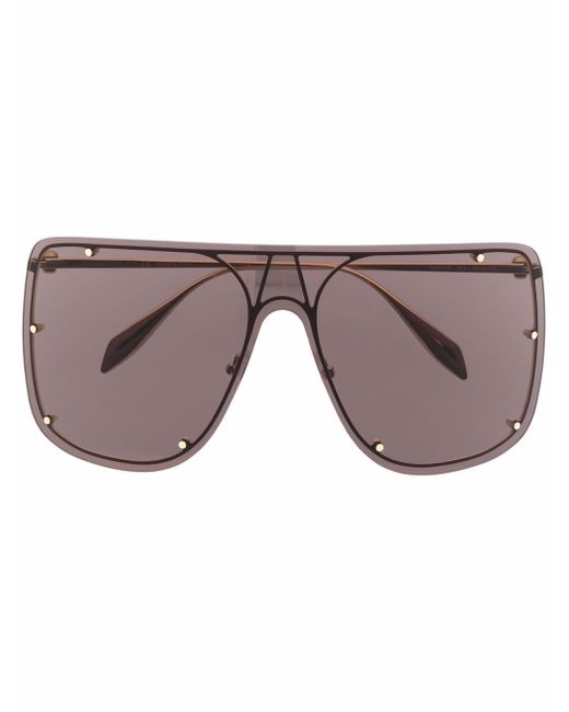 Alexander McQueen stud-detail aviator sunglasses