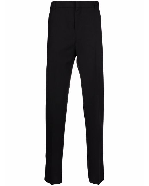 Alexander McQueen pressed-crease tailored trousers