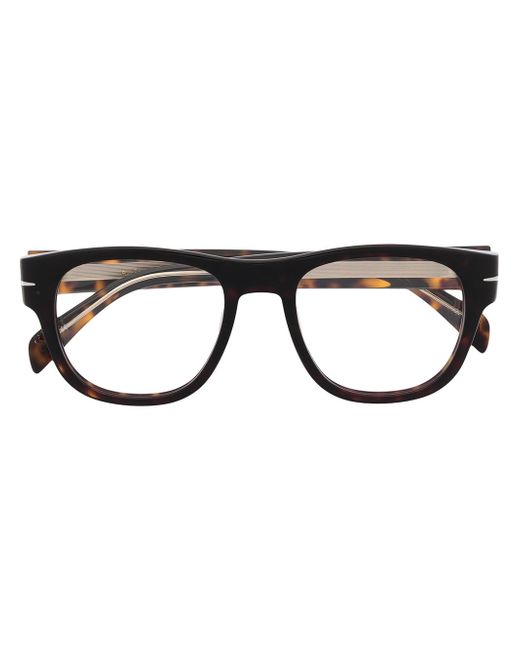 David Beckham Eyewear squared tortoiseshell frames