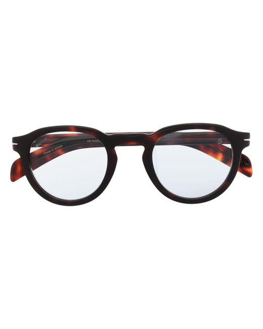 David Beckham Eyewear round tortoiseshell frames