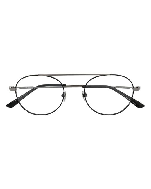 Calvin Klein logo round frame glasses