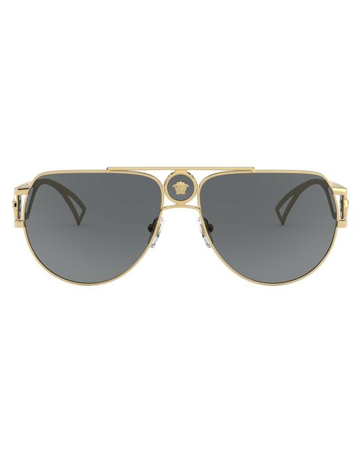 Versace Medusa aviator-frame sunglasses