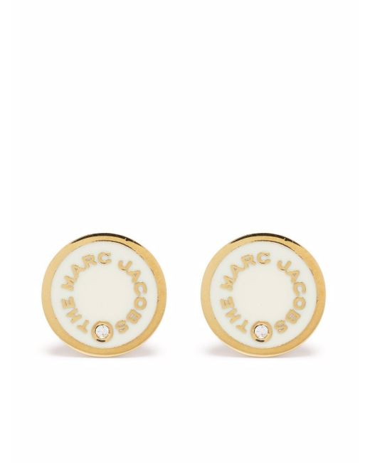 Marc Jacobs engraved-logo cuff earrings