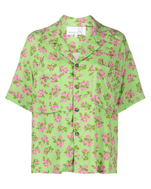 Natasha Zinko floral-print short-sleeve shirt