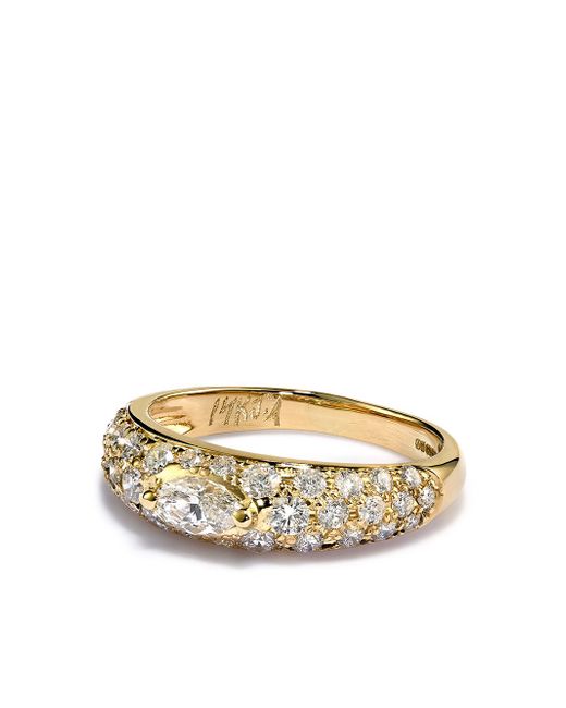 Jacquie Aiche 14kt marquise cut diamond ring