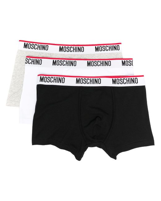 Moschino pack of 3 logo waistband briefs