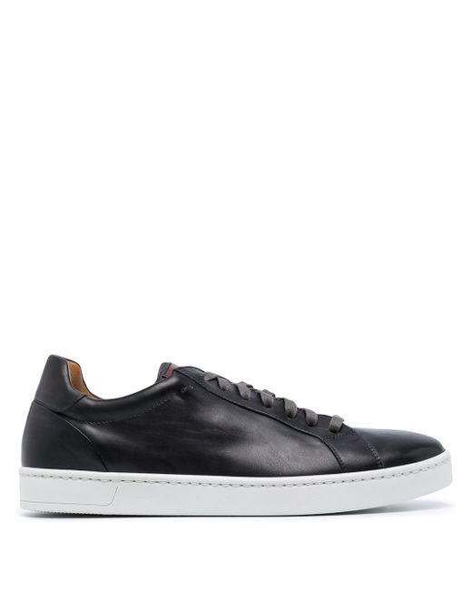 Magnanni round-toe leather trainers