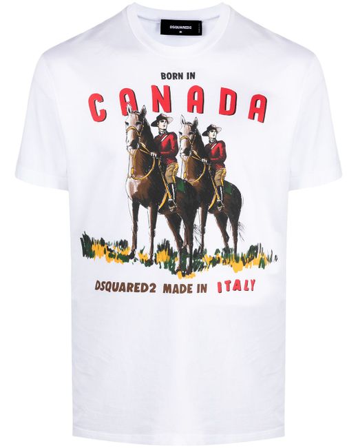 Dsquared2 Born in Canada print T-shirt