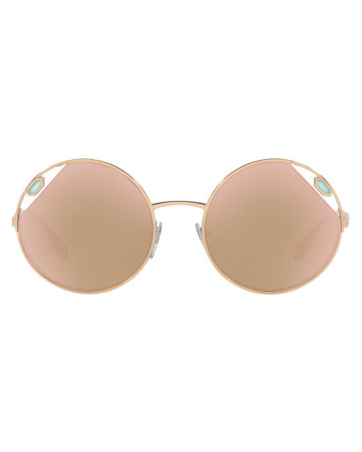 Bvlgari stone-embellished round sunglasses