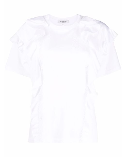 Valentino ruffle-trim short-sleeve T-shirt