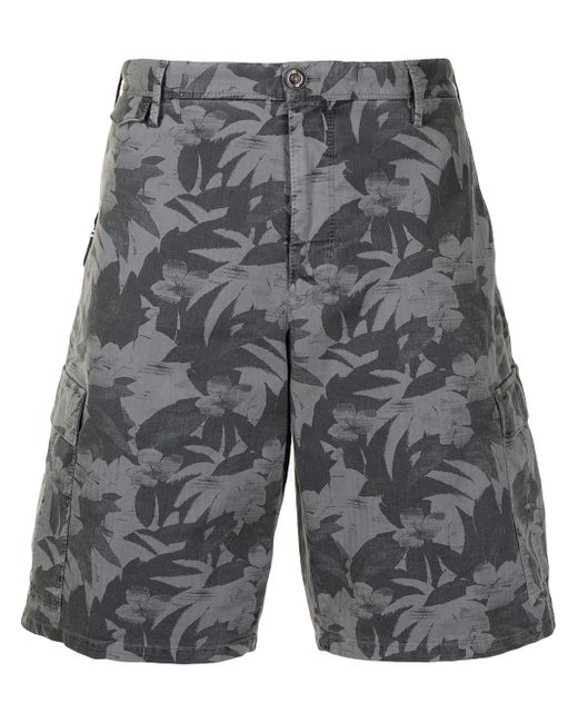 Pt01 leaf-print bermuda shorts
