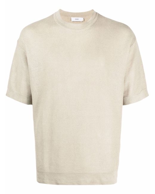 Closed contrast-trim textured T-Shirt