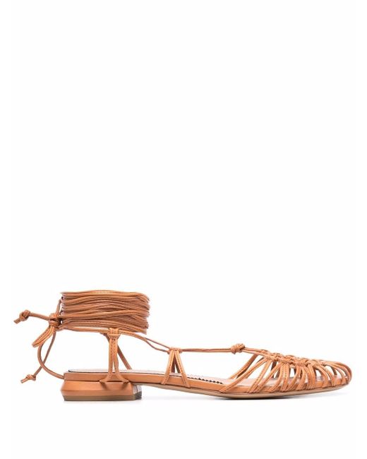 Ermanno Scervino round-toe strappy sandals