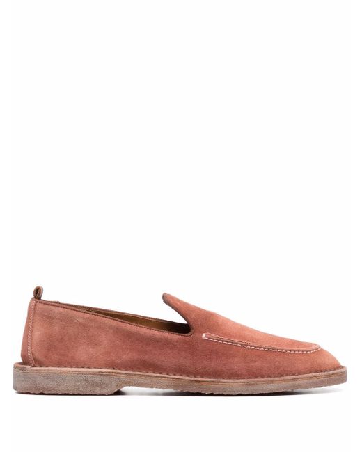 Buttero® Vara almond-toe suede loafers