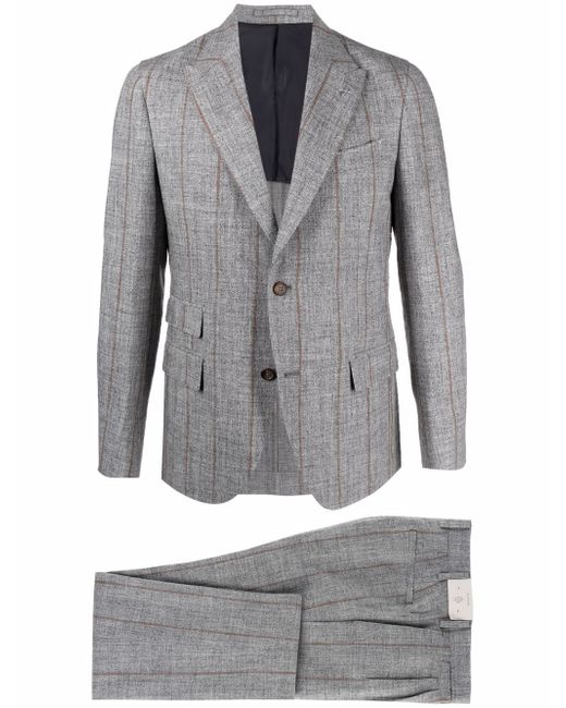 Eleventy striped single-breasted suit