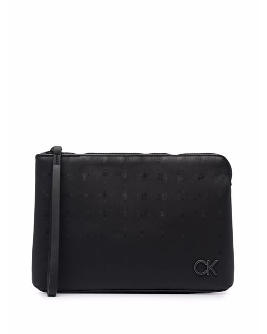 Calvin Klein logo-embellished clutch bag