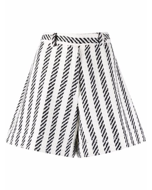 Oscar de la Renta high-rise striped shorts