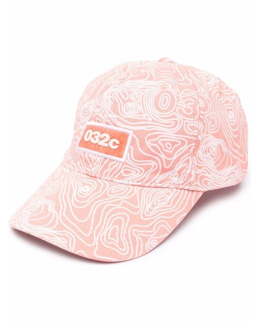 032C Topos-print cotton baseball cap