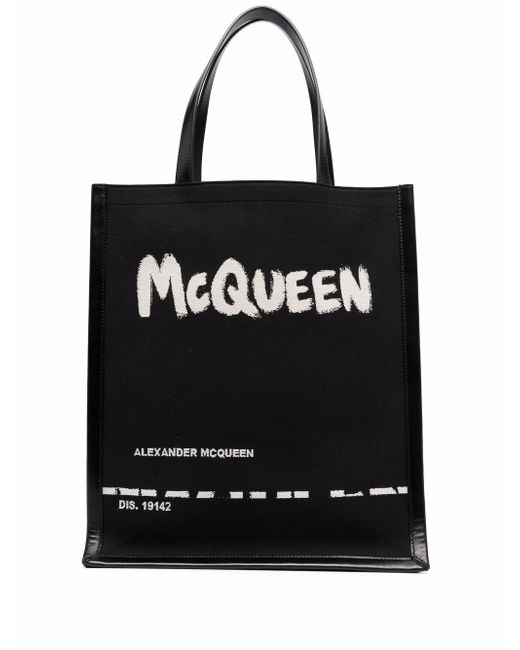 Alexander McQueen logo-print tote bag