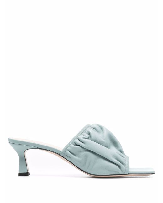 Wandler ruched slip-on mules