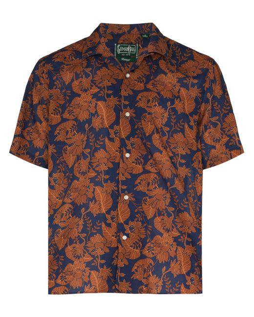 Gitman Vintage floral pattern short sleeve shirt