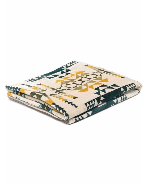 Pendleton patterned-jacquard cotton towel