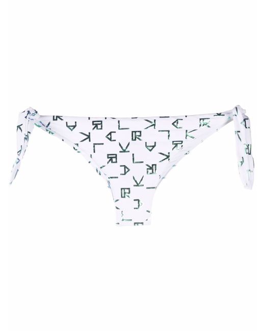 Karl Lagerfeld iridescent-logo bikini bottoms