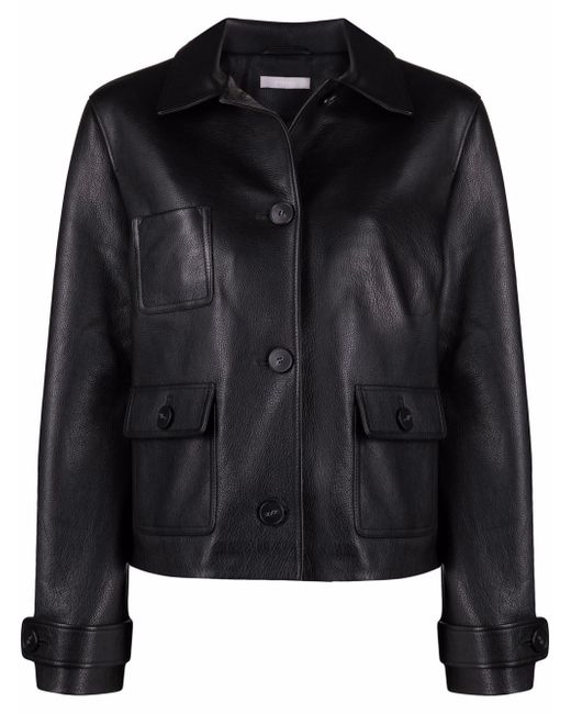12 Storeez button-up leather jacket