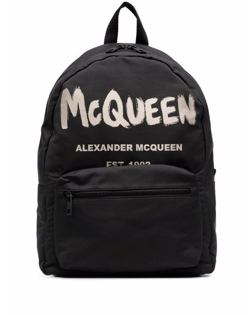 Alexander McQueen Graffiti Metropolitan printed backpack