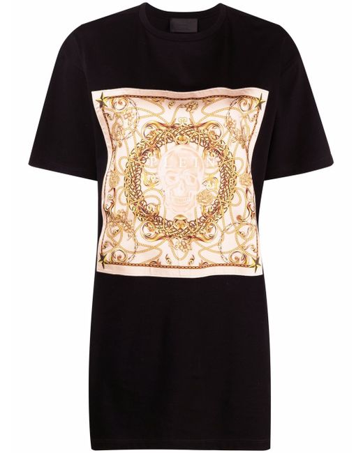 Philipp Plein New Baroque print T-shirt dress