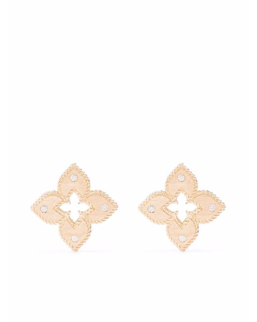 Roberto Coin 18kt rose gold Venetian Princess diamond stud earrings