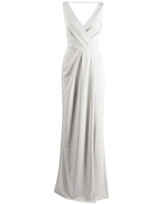 Marchesa Notte Bridesmaids cowl-detail floor-length gown