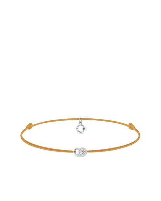Courbet 18kt white gold diamond Lets Commit cord bracelet