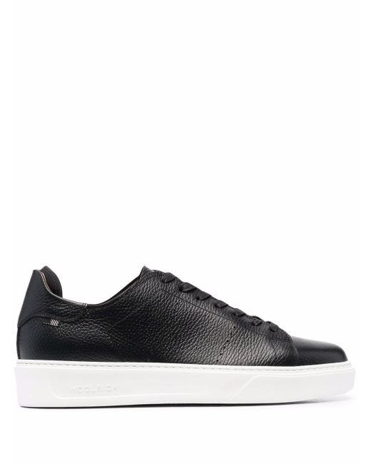 Woolrich leather lace-up trainers