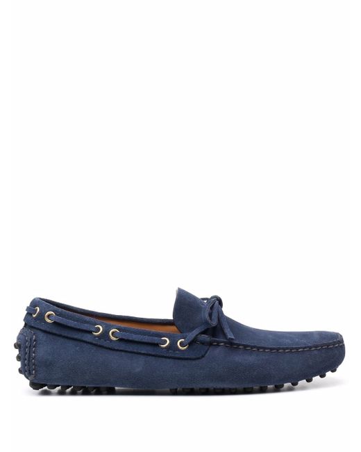 Carshoe lace-up suede loafers