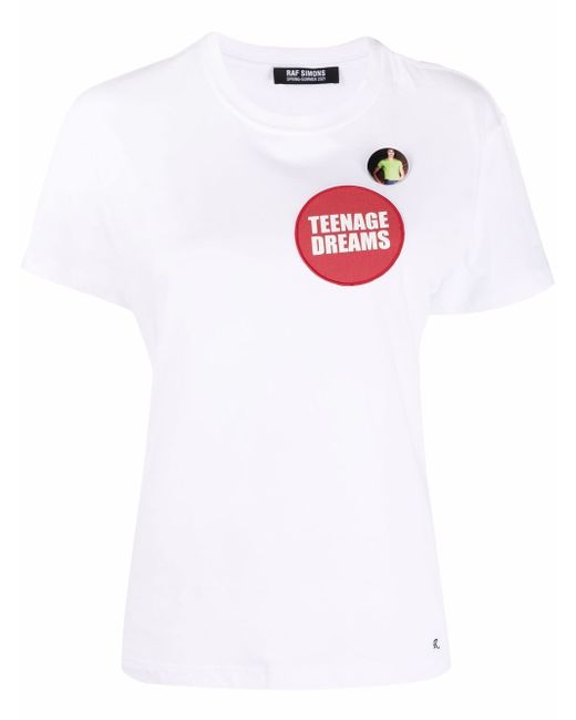 Raf Simons Teenage Dreams-patch cotton T-shirt
