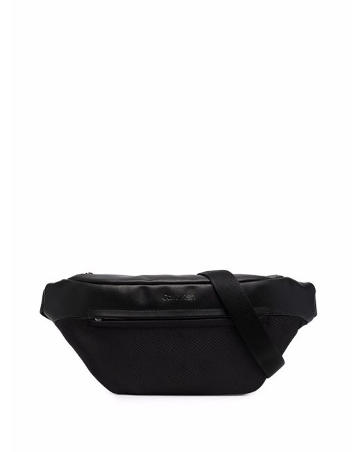 Calvin Klein panelled embossed-logo belt bag